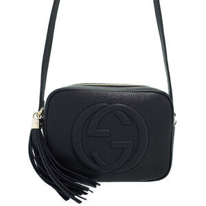 Gucci Soho Disco Pebbled Leather Interlocking GG Tassel Crossbody Bag